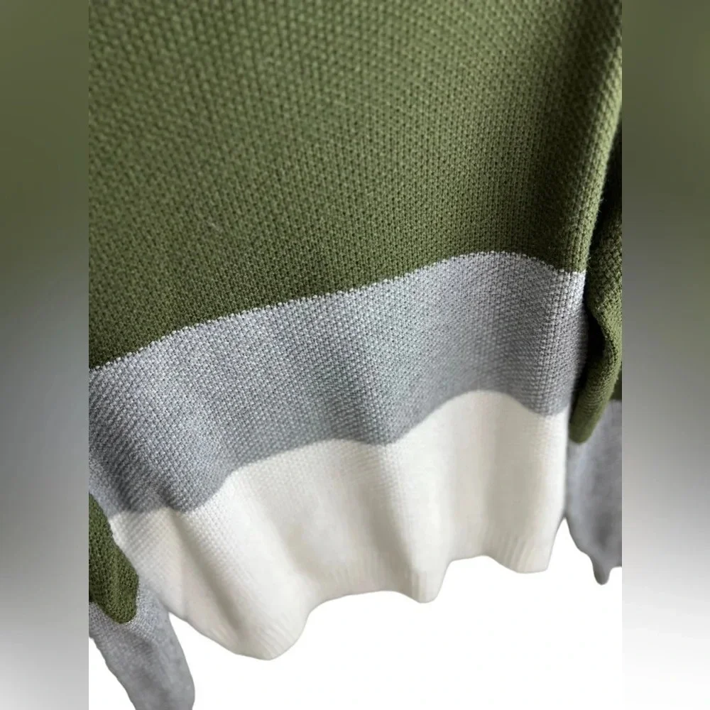 SHEIN • Color Block Drop Shoulder Sweater